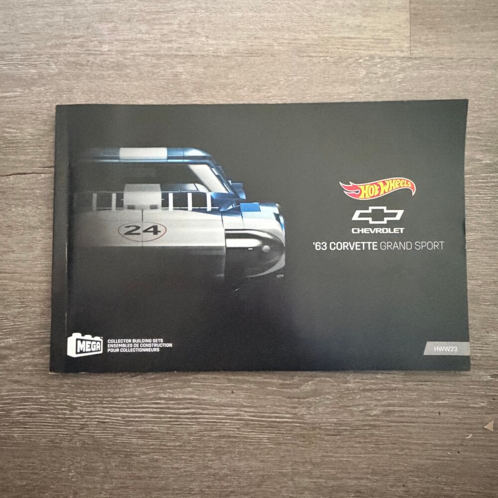 MEGA Hot Wheels 63 Corvette Grand Sport Race Car INSTRUCTION BOOK